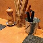 柴崎亭 - カウンター上はシンプル