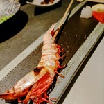 炭火焼平八郎 - 大海老の塩焼き