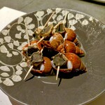 炭火焼平八郎 - 本ばい貝磯煮