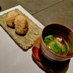 炭火焼平八郎 - 焼きおにぎり