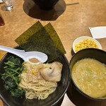 らあめん 万咲 - つけ麺　塩　コーントッピング