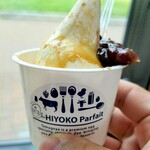 森の芽ぶきたまご舎 - ひよこパフェ〜黒蜜きなこ粒あん