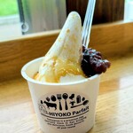 森の芽ぶきたまご舎 - ひよこパフェ〜黒蜜きなこ粒あん