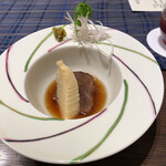 米沢牛黄木 - 米沢牛マクラの角煮　旬野菜添え