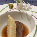 米沢牛黄木 - 米沢牛マクラの角煮　旬野菜添え