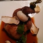 代官山ASO チェレステ - 恐るべき料理！和栗のリゾットを詰めたうずらのロースト　マルサラソース秋の味覚と共に