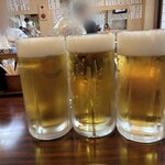 丸千葉 - 生ビールで乾杯