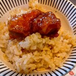 だい食堂 - トンテキオンザ玄米ごはん(2杯目)