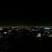 明月記 宝塚本店 - 店内からの夜景です。