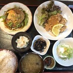 麺・和食処 みつい - 魚竜田揚げ・おろしハンバーグ・豆腐定食