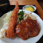 お食事処 まつもと - 見た目より柔らかいハンバーグ。