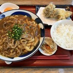 茶寮 伊勢藤次郎 - 松坂牛カレーうどん御膳＋まい茸天