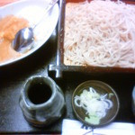 食事処　あさひ - カレーライスセット蕎麦大盛り。