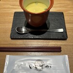 蕎麦と割烹 いいずか - 蕎麦湯を使ったかぼちゃポタージュ