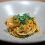 ARMONICO - 国東半島 車海老の甘みと濃厚な魚介出汁のスパゲッティーニ 熟成ボッタルガの余韻