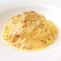 パンチェッタ（塩漬け豚バラ）と奥久慈卵のカルボナーラ スパゲッティ