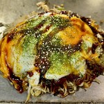 広島お好み焼 くるみ - 半熟スペシャル そば（豚肉・野菜・玉子・麺・青ねぎ）・めんダブル そば