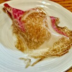 千ふく - 自家製三ヶ月熟成 超希少！山口萩 見島牛サーロイン生ハムのお鮨