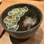 石臼挽手打 そばの音 - もずくと酢橘の冷蕎麦