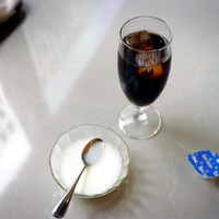 美林華飯店 - 杏仁豆腐、アイスコーヒー