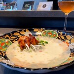 福神来々 - 若鳥　甜面醤焼き　クレープ添え