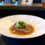 福神来々 - なすと春雨蒸し物　ハムユイソース