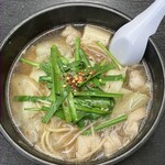 牛もつ鍋 川端 - もつ鍋ちゃんぽん　アップ