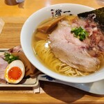 麺屋 猪一 - 出汁そば  白醤油 三品盛り