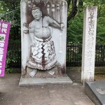 香蘭 - 近所の蒲生神社の初代横綱像