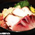 海ぼうず - 海鮮3色丼（中落ち・イナダ・タコ）