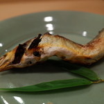 樋口 - 鮎の塩焼きと揚げ南高梅（梅は食べちゃいました）