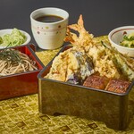 うな天重とミニ麺セット