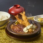 ハンバーグ＆海老フライ定食