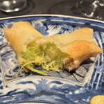 Claro - カニとヤングコーンの春巻きみたいなやつ、絶品