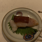 鮓 きずな - 熊本太刀魚たたきポン酢のせ