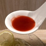 らぁ麺もう利 - 味変の梅肉ソース