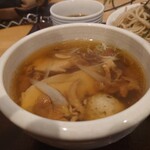 蕎麦 二天 - 熱々のかしわツケダレ