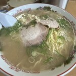 江ちゃんラーメン - ニンニククラッシュ後…ゴマ投入前！