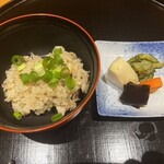 日本料理 幸庵 - 鯛めし、糠漬け