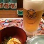 海鮮問屋ヤマイチ 根室食堂 - とりあえず飲んどく的な。