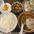 俺流焼売楼 - 料理写真:【もちもち新餃子定食(半麺セット)】 ミニ麻婆、おしんこ、ライス付き。半麺は塩or辛塩で選べる。