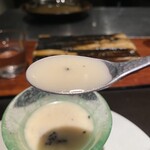 薪炭まだら - マッシュルームの冷製スープ