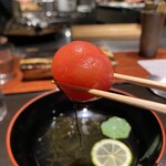 薪炭まだら - フルーツトマトの冷製おでん