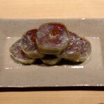 温石 - 焼津で捕れた鯵の胡瓜巻