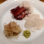 温石 - 焼津で捕れたヤイトガツオとクエ