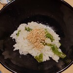 温石 - 新生姜と甘長唐辛子のご飯をお替り！