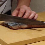 温石 - ヒラアジのヅケ