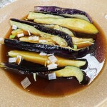 くり山 - 揚げナス(出汁醤油)