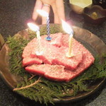 焼肉 山水 - 2014年9月　誕生日盛り　　厚切り上ロース