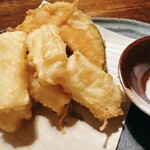 Panch - 赤いかの天ぷら(茄子･カボチャ)